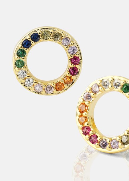 Earrings Prism Halo - 18k Gold Plated