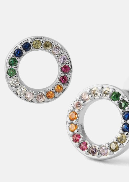 Earrings Prism Halo - Silverplated
