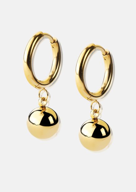 Earrings Golden Orbit Hoops - 18k Gold Plated