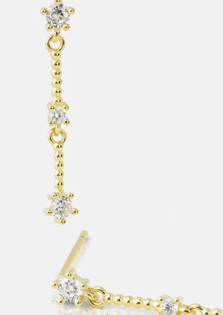 Earrings Luna strip - 18k Gold Plated
