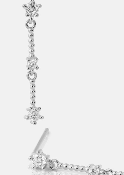 Earrings Luna strip - Silver Plated