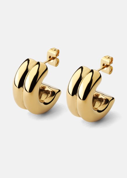 Earring Bold Curve - 18k Gold Plated