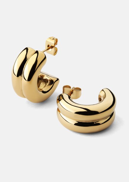 Earring Bold Curve - 18k Gold Plated