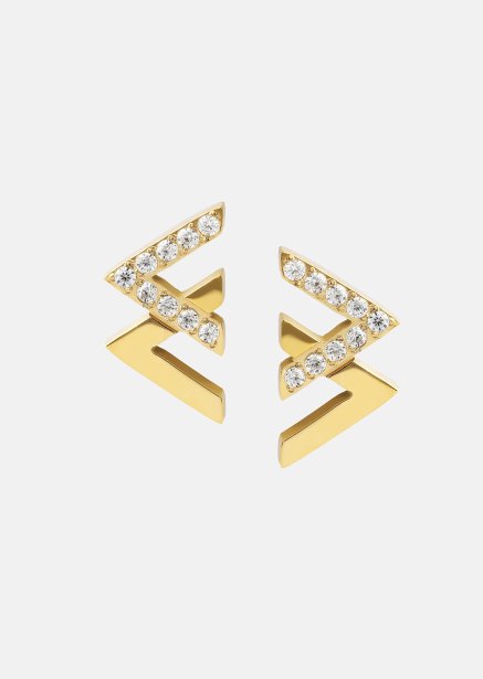 Vivid V Earrings - 18k Gold Plated