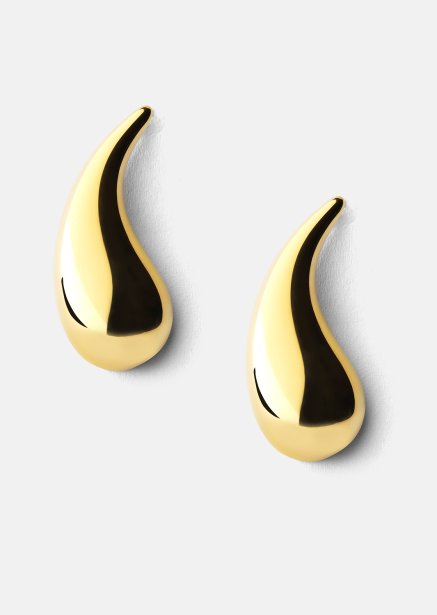 Earrings Skulpturala Droppar – 18k Gold Plated
