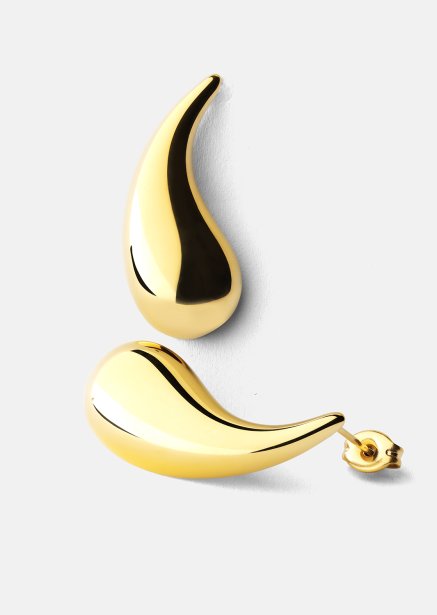 Earrings Skulpturala Droppar – 18k Gold Plated