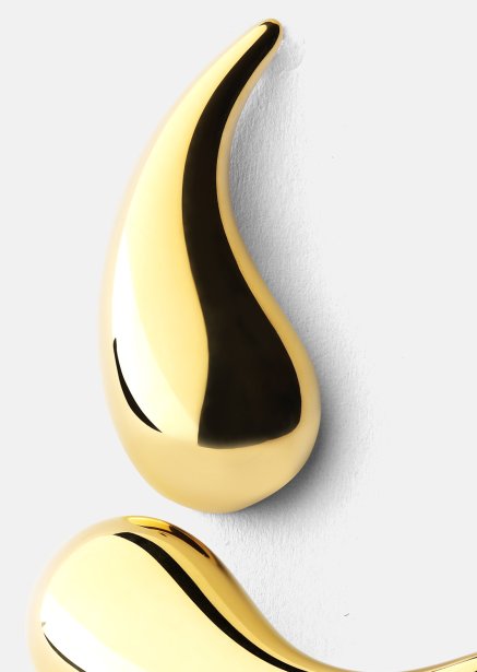 Earrings Skulpturala Droppar – 18k Gold Plated