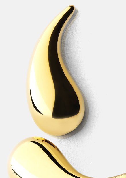 Earrings Skulpturala Droppar – 18k Gold Plated