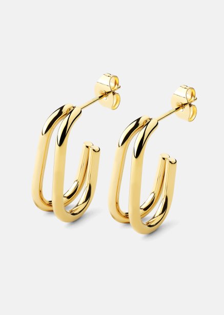 Earrings Loop Duo – 18k Gold Plated