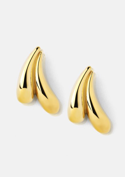Earrings Flow Curve – 18k Gold Plated
