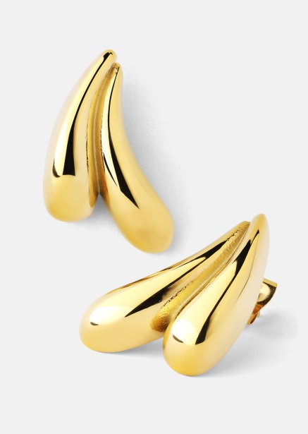Earrings Flow Curve – 18k Gold Plated