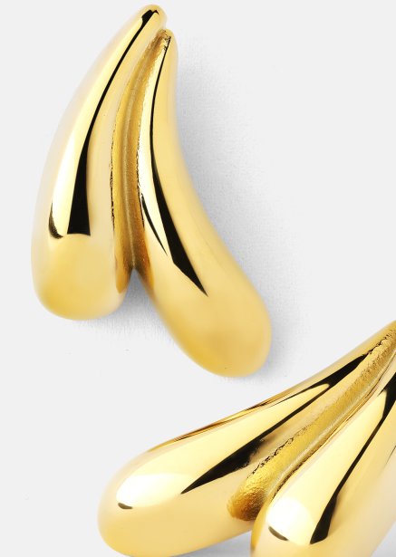 Earrings Flow Curve – 18k Gold Plated