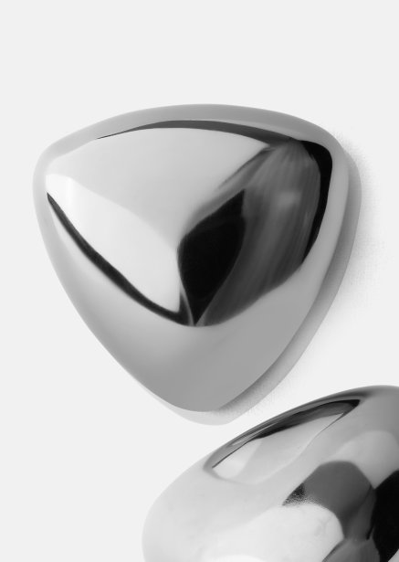 Earrings Bold Curve – Silver Plated