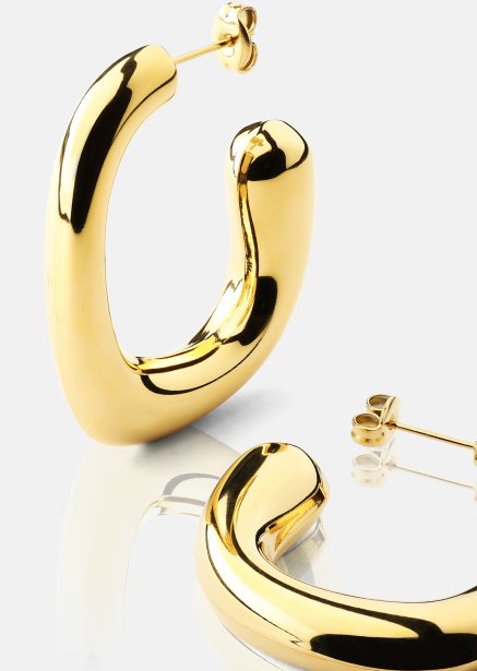 Earring Elegant Curve - 18k Gold Plated