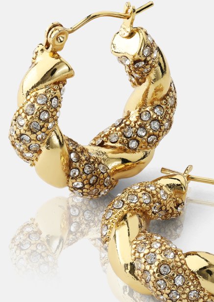 Earrings Glam Hoops - 18k Gold Plated