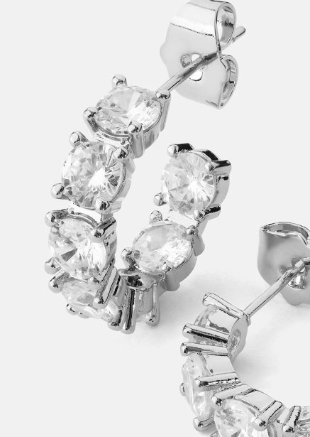 Vela Earrings - Silver Plated