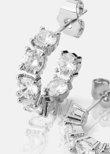 Vela Earrings - Silver Plated