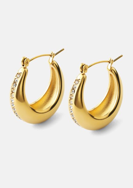 Earrings Shine Hoops - 18k Gold Plated