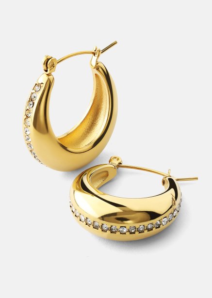 Earrings Shine Hoops - 18k Gold Plated