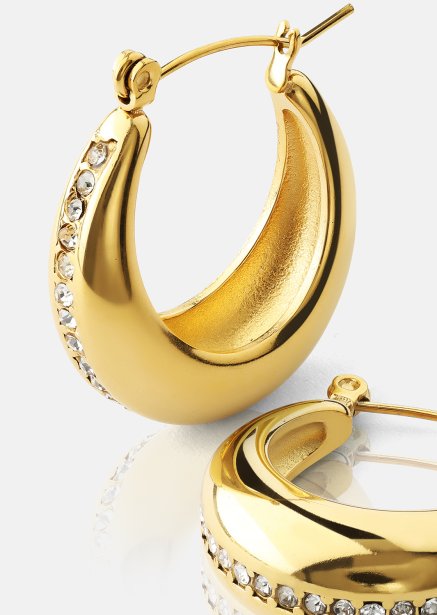 Earrings Shine Hoops - 18k Gold Plated