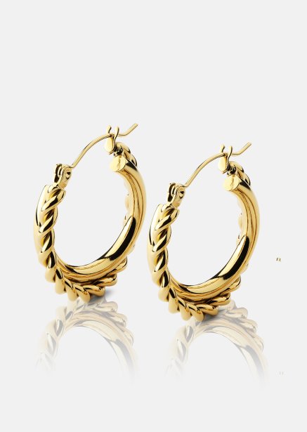 Earrings Twist Elegance – 18k Gold Plated