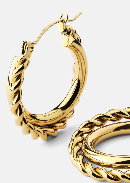 Earrings Twist Elegance – 18k Gold Plated