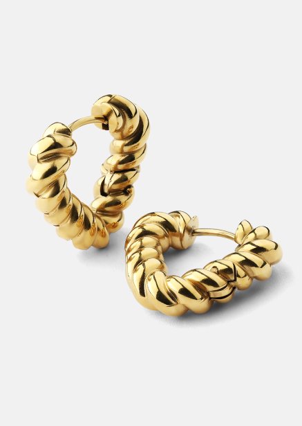Earrings Twisted Heart – 18k Gold Plated