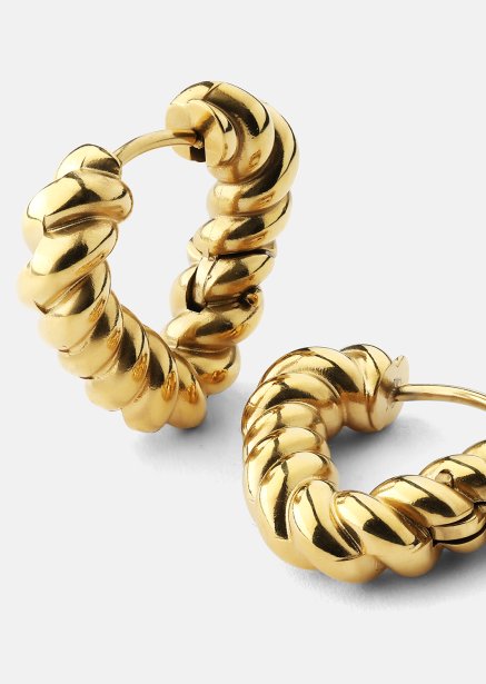Earrings Twisted Heart – 18k Gold Plated