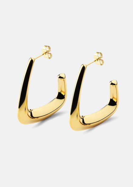 Earrings Bold Curve – 18k Gold Plated