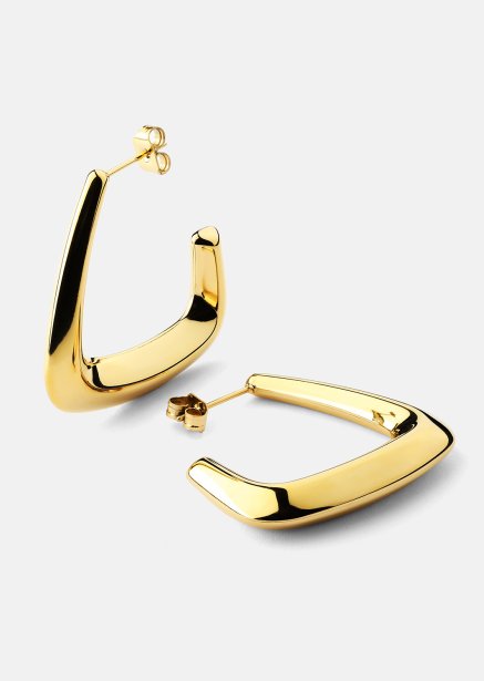 Earrings Bold Curve – 18k Gold Plated