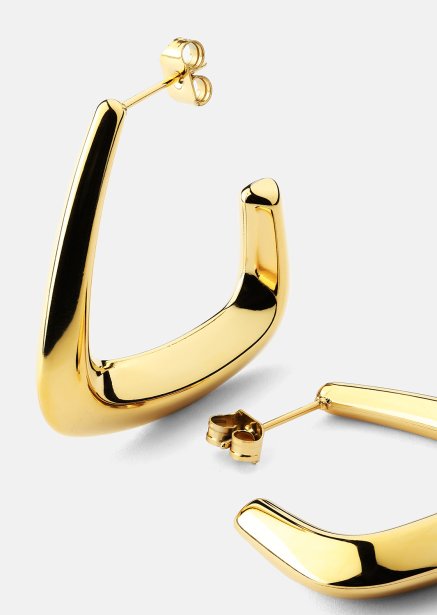 Earrings Bold Curve – 18k Gold Plated