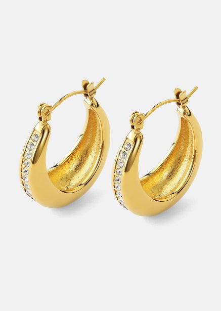 Earrings Gleaming Curve – 18k Gold Plated