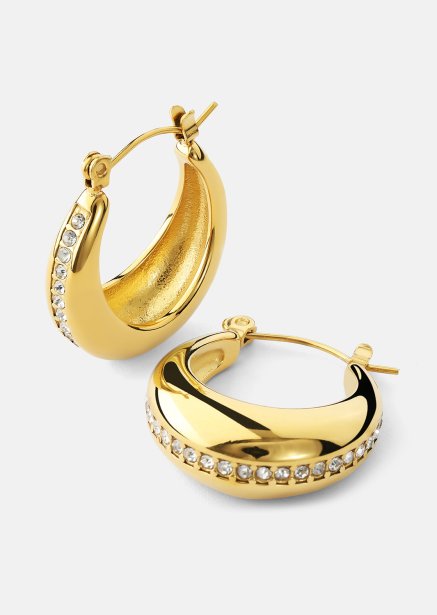 Earrings Gleaming Curve – 18k Gold Plated