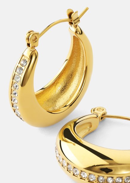Earrings Gleaming Curve – 18k Gold Plated