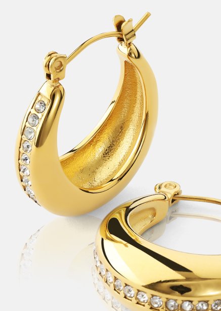 Earrings Gleaming Curve – 18k Gold Plated