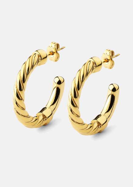 Earrings Twistade Hoops – 18k Gold Plated