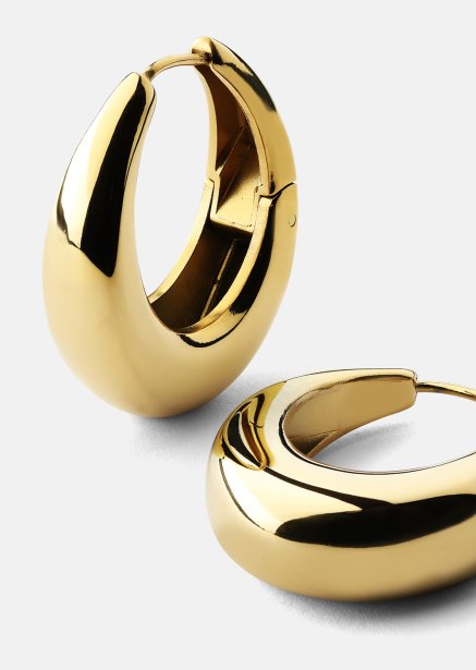 Earrings Bold Curve – 18k Gold Plated