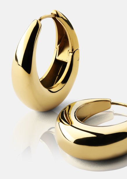 Earrings Bold Curve – 18k Gold Plated