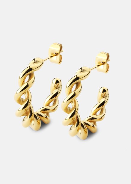 Earring Twist of Gold - 18k Gold Plated