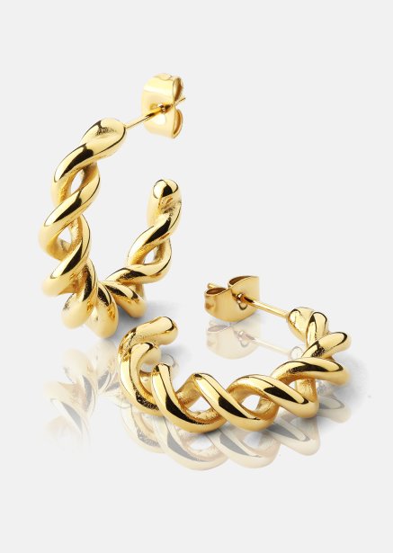 Earring Twist of Gold - 18k Gold Plated