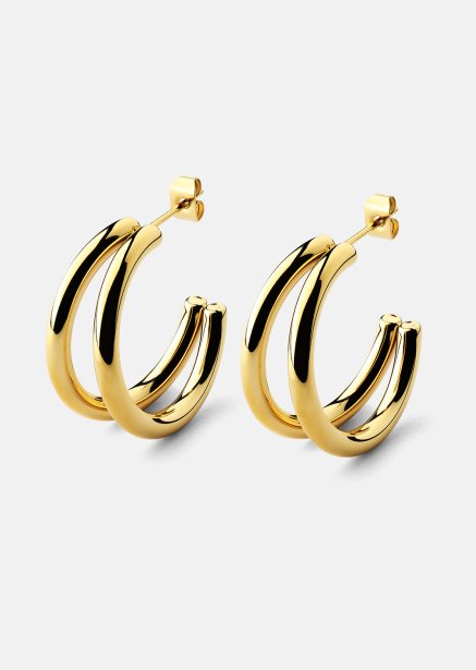 Earring Dual - 18k Gold Plated