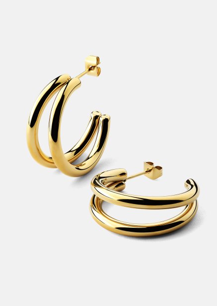 Earring Dual - 18k Gold Plated