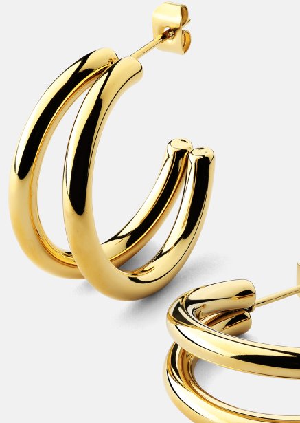 Earring Dual - 18k Gold Plated