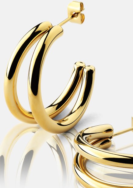 Earring Dual - 18k Gold Plated