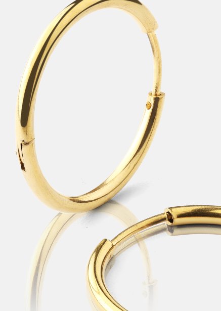 Earring Classic Medium- 18k Gold Plated