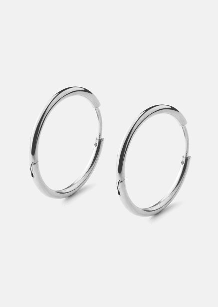 Earring Classic Medium- Silver Plated