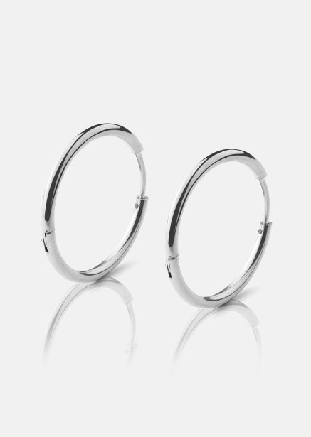Earring Classic Medium- Silver Plated