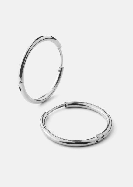 Earring Classic Medium- Silver Plated