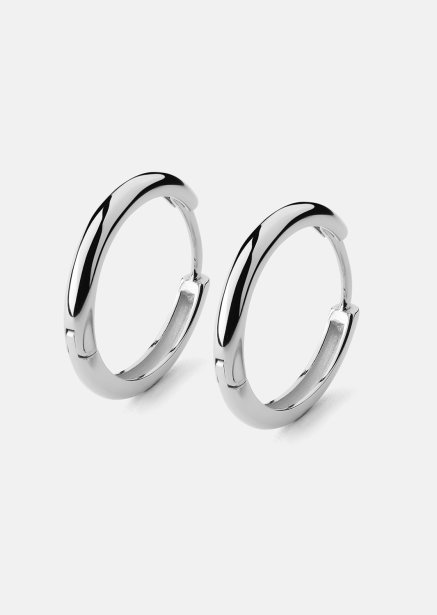 Earring Shine Hoops - Silver Plated
