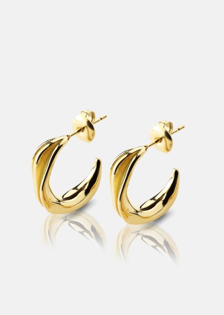 Earrings Gleaming Flow - 18k Gold Plated